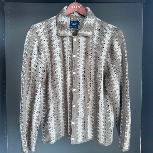 Abercrombie & Fitch Knitted Crochet-Style Shirt - Picture 1 of 3